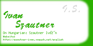 ivan szautner business card